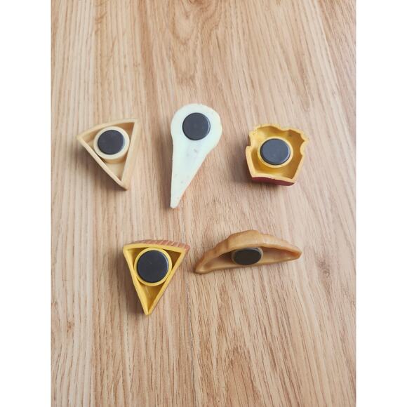 Lot of 5 Food Fridge Magnets Croissant Ice Cream Pie Cheese Fries Kitchen Decor - Picture 2 of 9